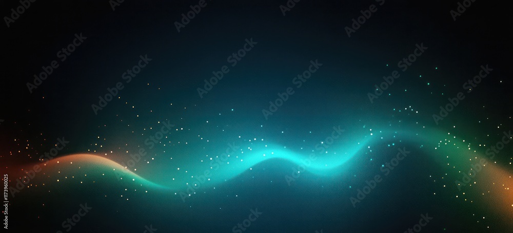 Poster deep green black gradient background with turquoise glow abstract art for webpage header banner