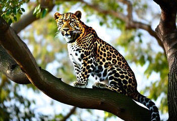 A leopard in the Jungle