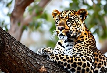 A leopard in the Jungle