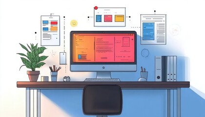 Naklejka premium Enhancing Document Management Efficiency Through Workflow Automation and Digital Solutions