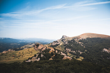 Panoramic View of Gorbea Natural Park in the Basque Country