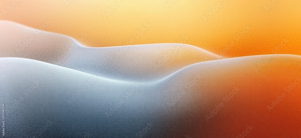 Poster gradient background abstract expressionism soft diffused lighting warm orange silver texture