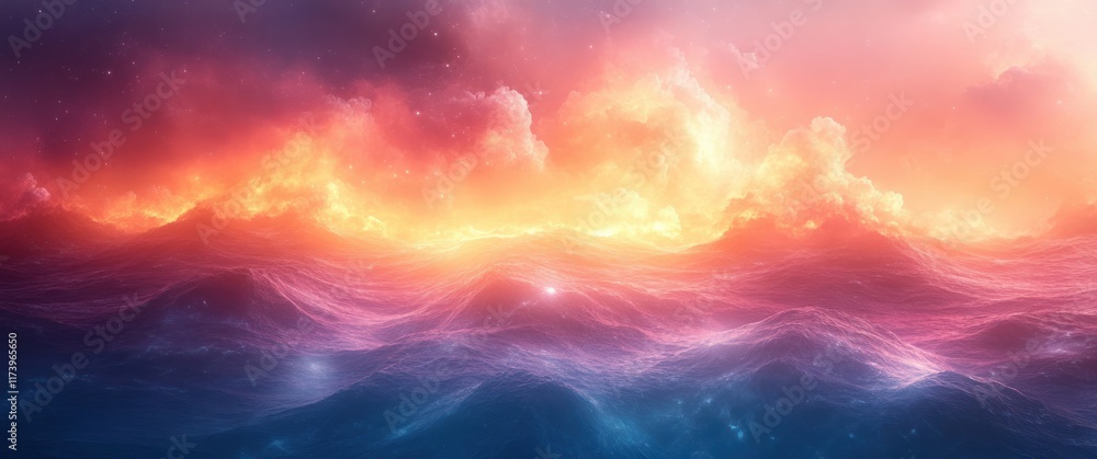 Poster gradient background abstract texture dreamy soft pastel colors with noise glow light