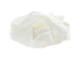 Pile of soy wax isolated on white