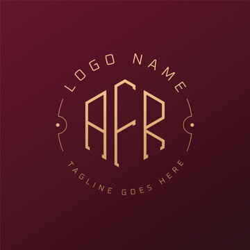 Luxury AFR Logo Design, Elegant Letter AFR Monogram Logo. Minimalist Polygon AFR Logo Design Template