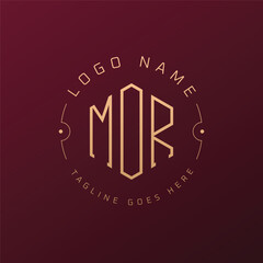Luxury MOR Logo Design, Elegant Letter MOR Monogram Logo. Minimalist Polygon MOR Logo Design Template © Logostar