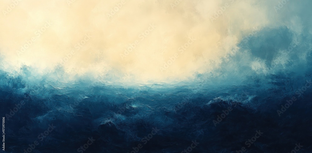 Poster Blue Beige Gradient Background with Soft Light Texture Effect for Banner and Poster Design