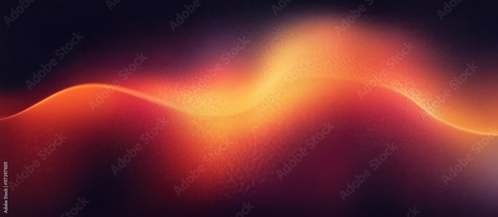 Poster abstract background gradient red orange glowing shape with black backdrop noise texture