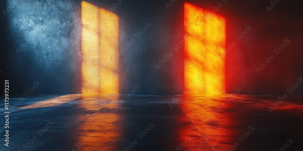 Poster Gradient Background Amber Black Smooth Texture Minimalistic Design Ambient Light Soft Focus