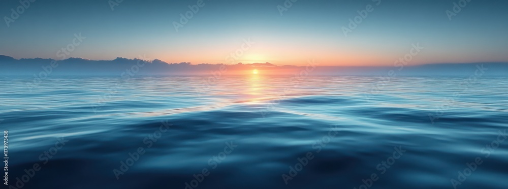 Poster Blue Gradient Background Smooth Light Dark Texture Abstract Ocean Design