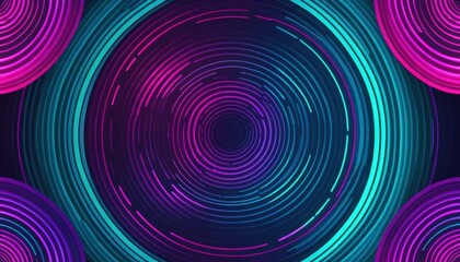 Obraz premium Vibrant swirling patterns create a mesmerizing visual display in a deep blue and electric pink color palette, captivating viewers in an artistic embrace of light and motion