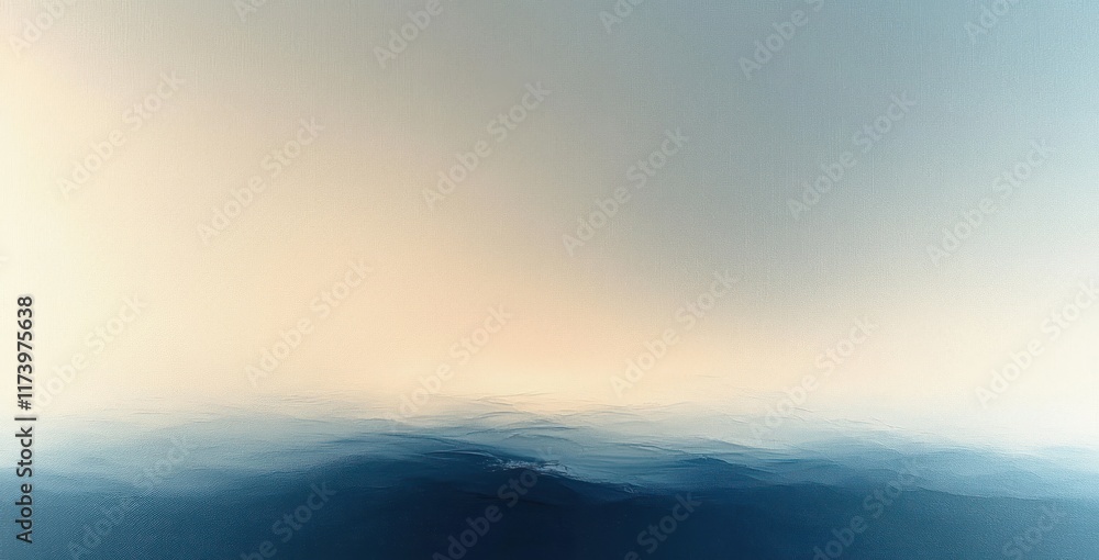 Poster soft blue beige abstract gradient background calm simple minimalist design