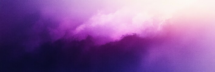 Fototapeta premium Abstract Purple Gradient Background with Soft White Light Texture for Dreamy Poster Banner Design