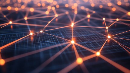 Fototapeta premium High Contrast Security Network with Soft Lighting