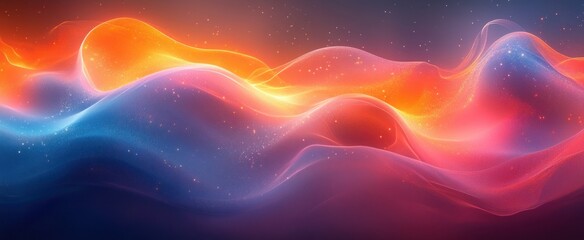 Abstract Background Fluid Color Grains Blue Red Orange Wave Texture Dynamic Design