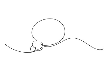 Continuous Line Drawing of Speech chat Bubbles with Minimalist Style
