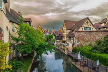 Fototapeta premium Colmar is a city and commune in the Haut-Rhin department and Alsace region of north-eastern France.