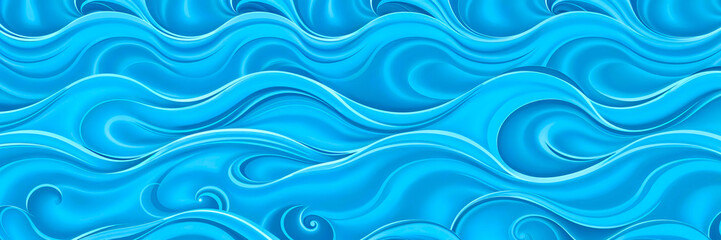 Naklejka premium stylized water waves pattern