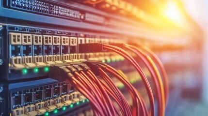 Naklejka premium Networking Transmission with Soft Light and Color Scheme