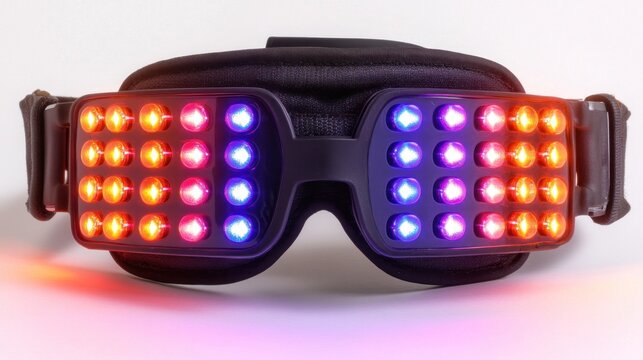 LED light therapy goggles offer red and near-infrared light to potentially improve mood, reduce wrinkles, and enhance sleep quality.  Recommended for daily use.