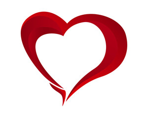 赤いハートのベクターイラスト、アイコン09
