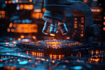 Futuristic Holographic Microscope Illuminated by Blue Light for Scientific Exploration with AI and Machine Learning