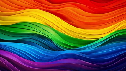 Background with abstract colorful waves.Colorful or rainbow background.Rainbow flag,LGBT pride flag or gay pride flag.Generative AI - Powered by Adobe