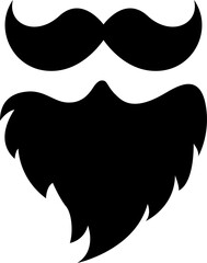 Vector hipster elements hat glasses beard and mustache