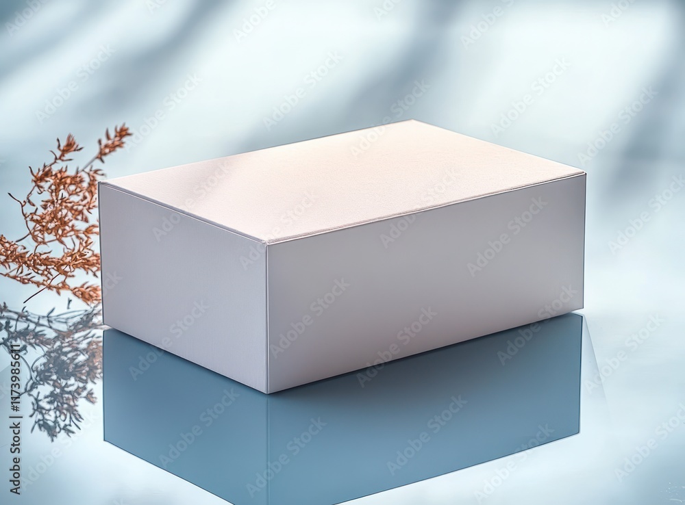 Poster white box packaging mockup template design for product presentation container blank cardboard box is