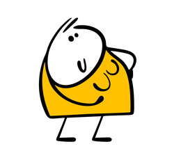 Obraz premium Satisfied pregnant woman walks down the street. Vector illustration of an expectant mother and a huge belly leading a healthy lifestyle. Isolated cartoon character on white background.