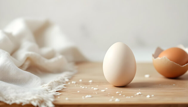 eggs and flour on a table - Powered by Adobe