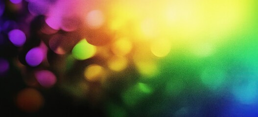 Obraz premium Vibrant Green Yellow Purple Abstract Gradient Background Glowing Textured Noise Dynamic Colorful Design