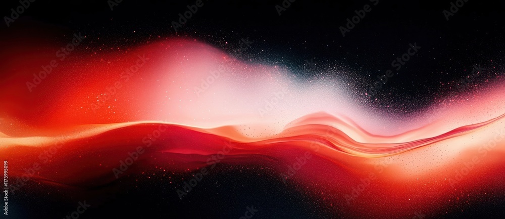 Poster abstract vibrant red and black gradient flowing composition high contrast soft focus texture design
