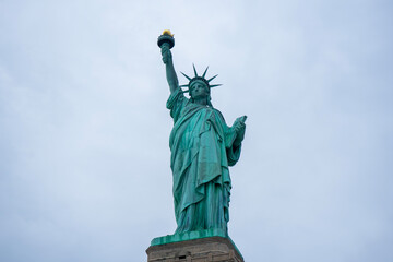 Statue of Liberty, New York City, United States. Tourists, cameras and phones.