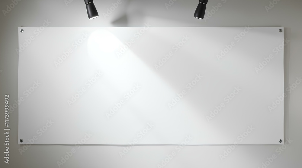 Poster bright white surface with subtle shadows ideal for minimalist and sleek design concepts