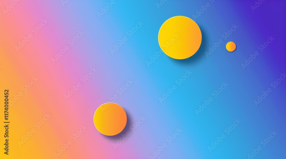 Poster colorful 3d spheres on a gradient backdrop a playful and dynamic design for creative projects suitab