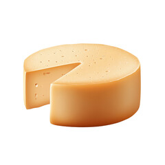 realistic cheese icon on a white background