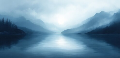 Blue Gradient Background Abstract Texture Light Noise Effect for Design Header and Banner