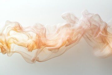 Fototapeta premium Swirling pastel smoke creating an abstract wave pattern in soft hues