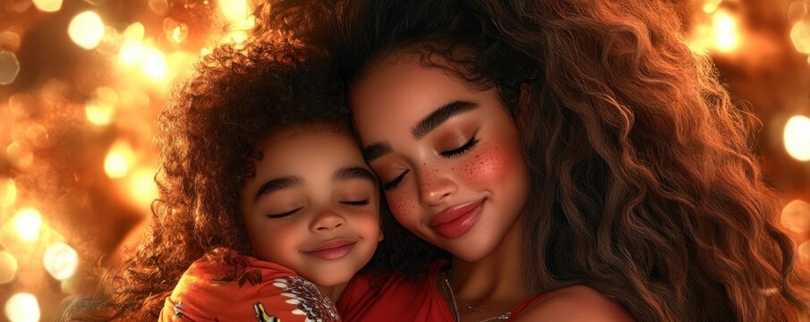 Experience the warmth of a mother's love in this heartwarming image, showcasing an Asian mom hugging child, simple joy A minimalist depiction of pure joy as an Asian mom hugs her happy child