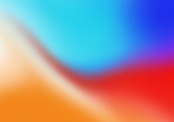 Abstract orange red and blue grainy wave background