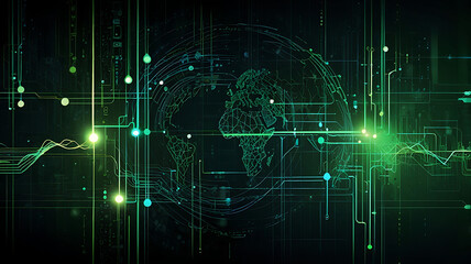 green technology futuristic and innovation background. Environment technology.Abstract technology background.Vector illustration