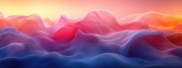 Fototapeta premium Abstract Wave Pattern Gradient Background in Teal Orange and Black with Grainy Texture for Poster Banner Wallpaper Design