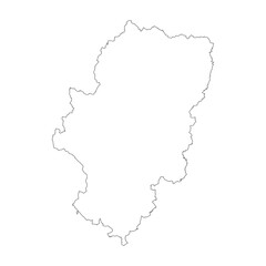 Aragon blank outline map