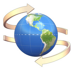 arrows surrounding globe