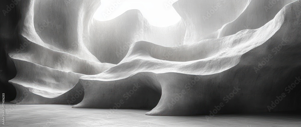 Poster black and white abstract monochrome poster design with dynamic textures and smooth gradients