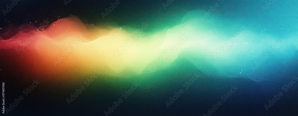 Poster vibrant abstract gradient background with smooth blue to green transition and ambient light effect