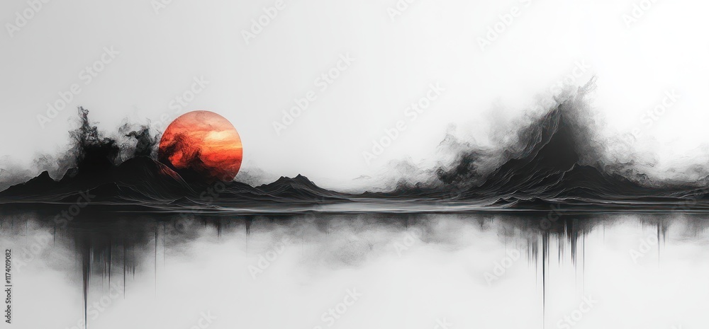 Poster monochrome black and white gradient texture abstract background noise design for posters and covers