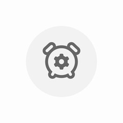 alarm clock settings icon sign vector