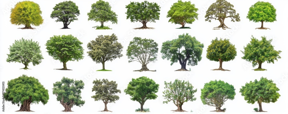Poster tree in high definition isolated on a white background